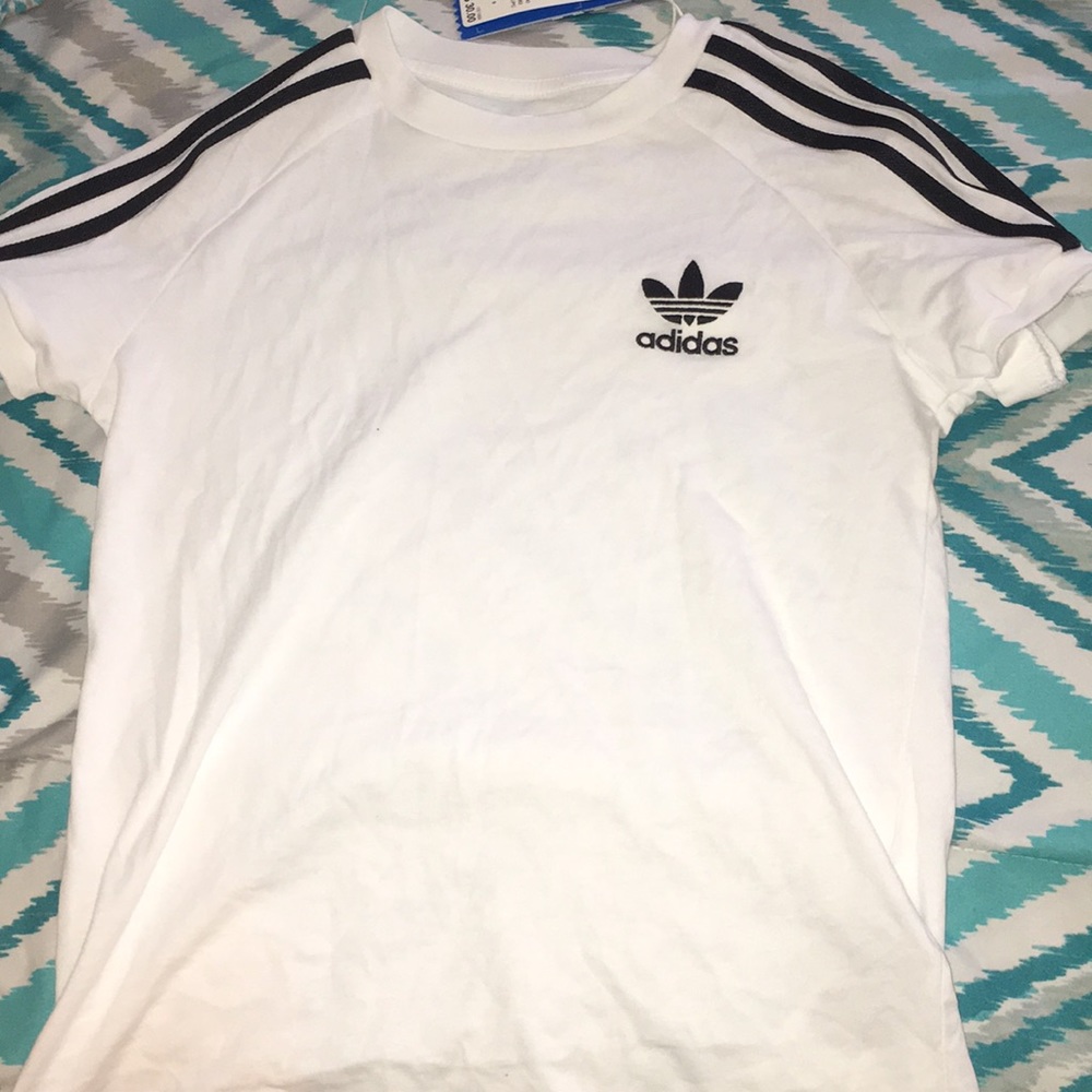 White Adidas Tee